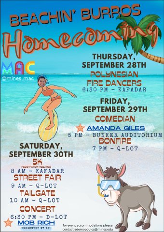 homecoming events graphic